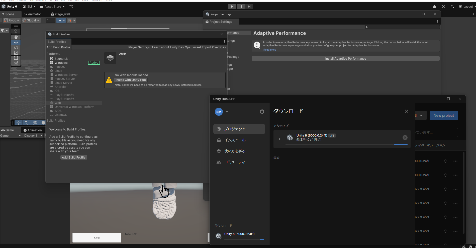 Build Profiles 画面