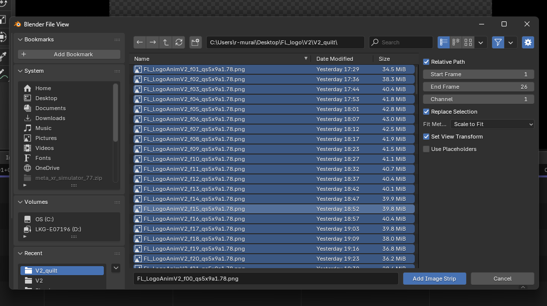 連番画像を全選択