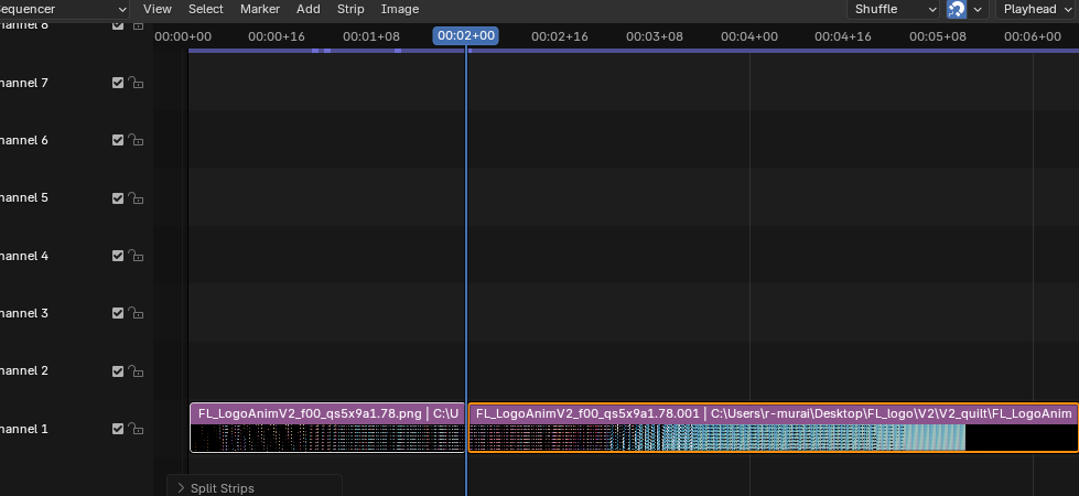 ストリップの分割操作